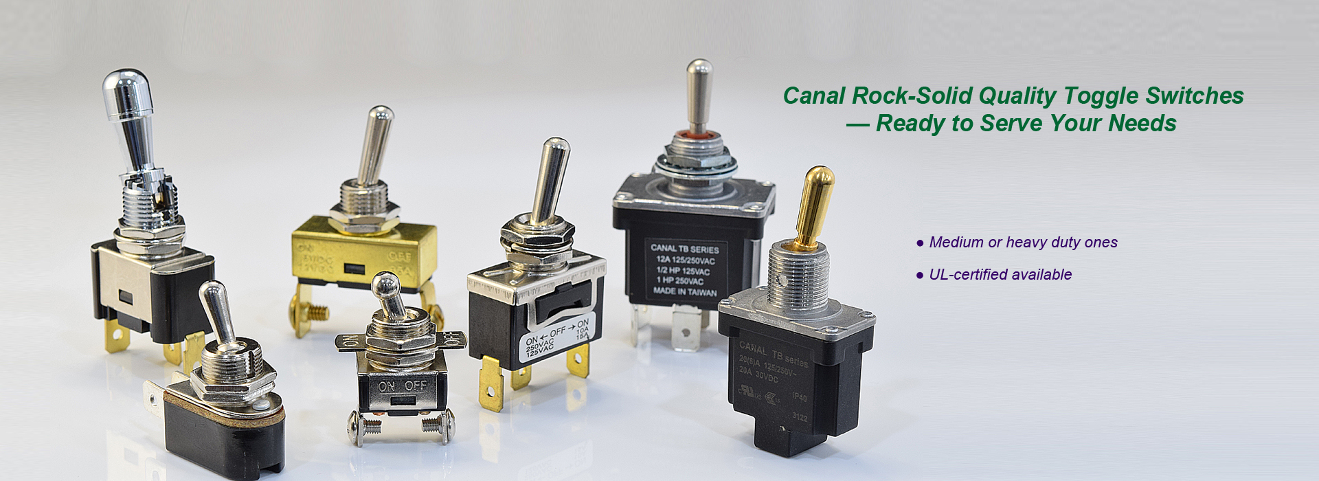 Canal Rock-Solid Quality Toggle Switches