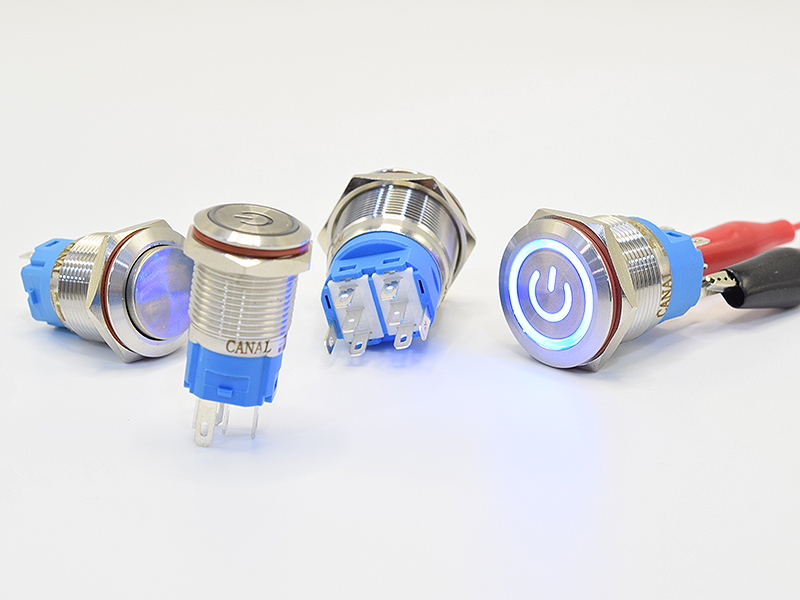 PK-16 Series M16 bushing, illuminated or non-illuminated, SPDT or SPDT