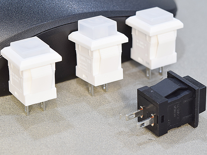 UL, CUL & ENEC Recognized Square Push Switch Up to 6A 125/250VAC & 3A 48VDC Rating