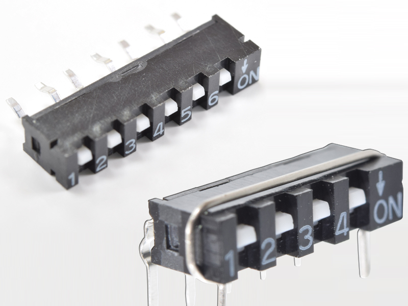 SIP, Dip Switches, Single in Line, up to 10 Poles, Common Terminal Circuit